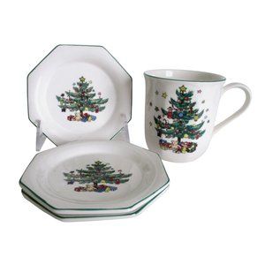Nikko Christmastime Mug & 3 Coasters Replacement Holiday Dinnerware